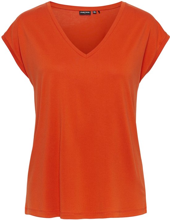 Pieces T-shirt Pckamala Tee Noos Bc 17095260 Tangerine Tango Dames Taille - XL