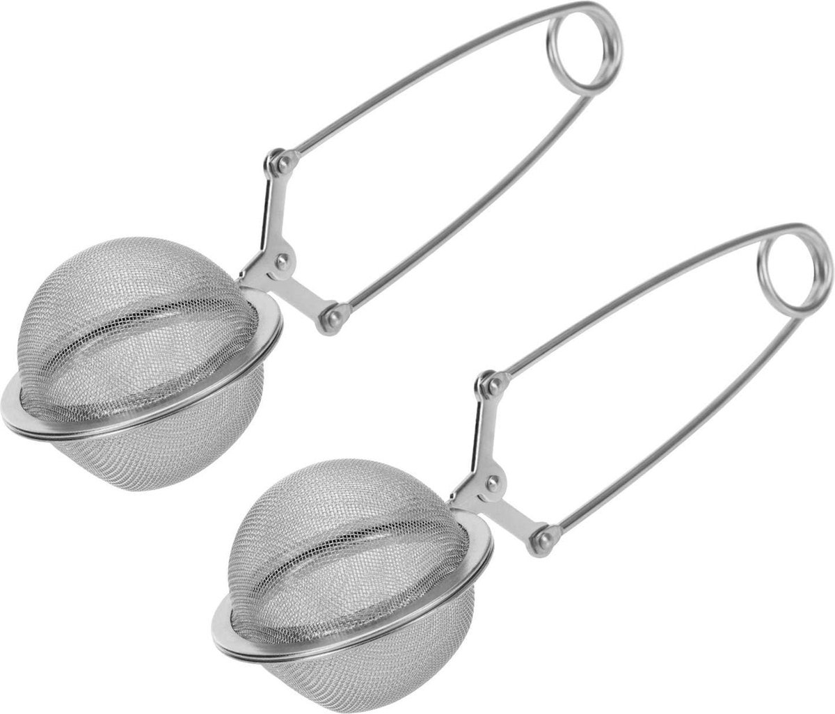 Vouwzeven, diameter 5 cm, lengte: 16 cm, roestvrij staal, zilver, verpakking van 2
