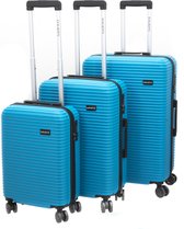 Davidt's Trolley / Kofferset Aviator - Cabin + Medium + Large Koffer - Licht Blauw