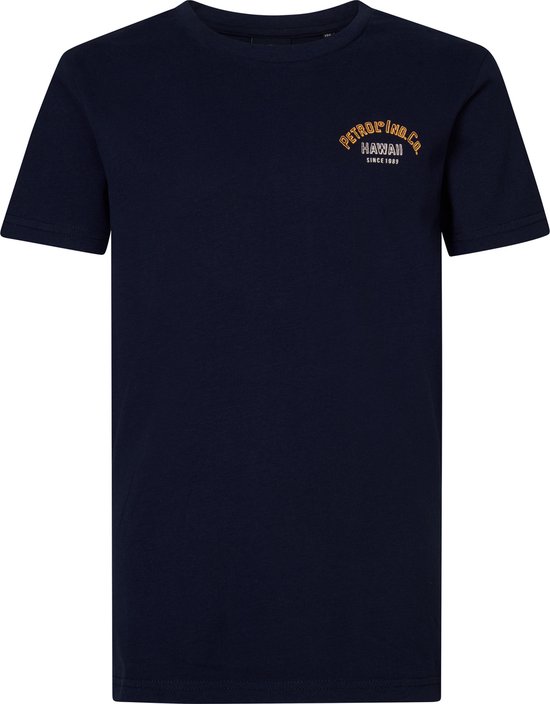 Petrol Industries - Jongens Backprint T-shirt Pantheon - Blauw - Maat 104