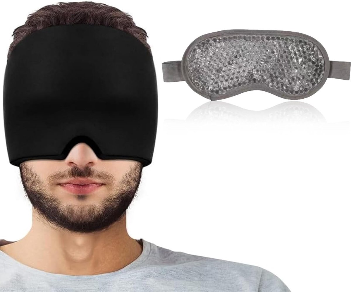Goedkoopste Migraine muts - Migraine masker - Hoofdpijn masker - Warmte en koude therapie - Herbruikbaar - Anti migraine - Must have tijdens hoofdpijn!