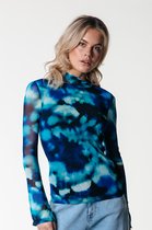 Colourful Rebel Leyo Tie Dye Mesh Flare Sleeve Top - S