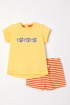 Woody - Baby Meisjes Pyjama - Geel - 6 maand
