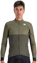 Sportful Checkmate Thermal Jersey Met Lange Mouwen Groen XL Man