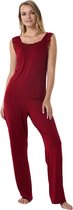 Feyza - Set Pyjama Femme, Manches Courtes, Rouge - XL