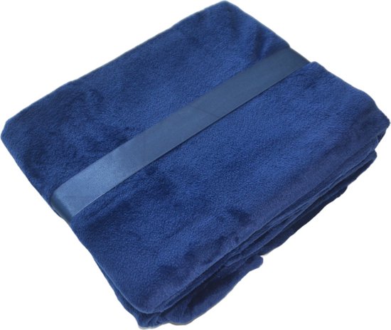 Couverture de vie avec manches - Blauw - 145 x 195 cm - Extra doux - Tapis de canapé - Plaid - Plaid de canapé - Couverture câline