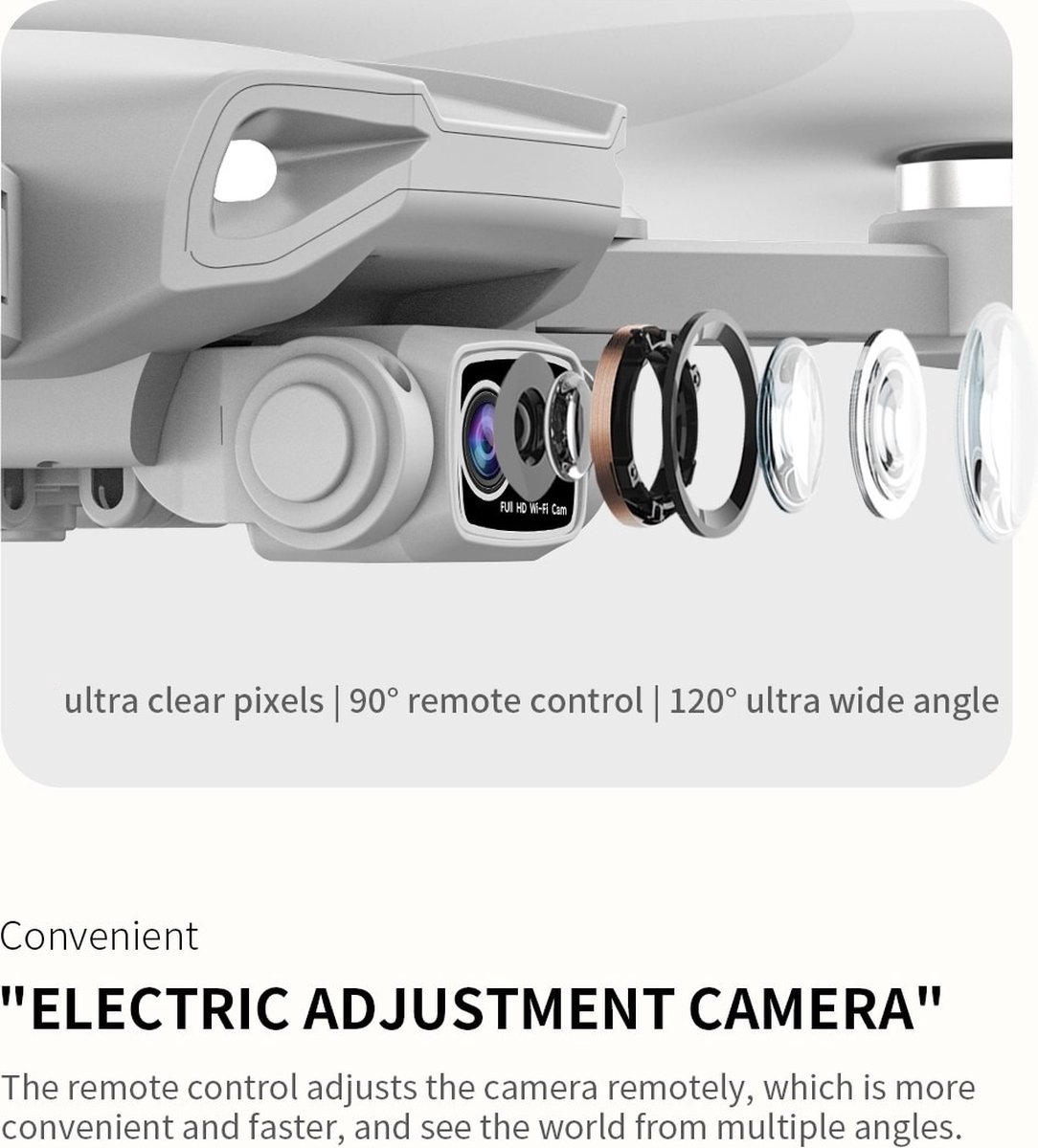 LUXWALLET LIBRA² Drone – GPS WiFi 5GHz – 4K Camera met EIS – <250g (214g) – 1200m Bereik – 30km/u – Incl. 2 Accu’s – Grijs thumbnail 6