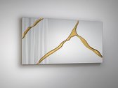 Unieke Design SPIEGEL River Gold 180 x 80 met bladgoud details