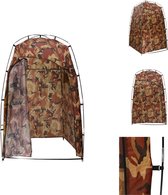 vidaXL Douchetent Glasvezel - 130 x 130 x 210 cm - Camouflage - PA - Campingdouche