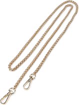 LIXIN Tas Riem Chain - 120cm - Goudkleur - Tashengsel - Schouderriem - Losse Ketting Tas - Los Hengsel - Bag Chain - Purse Chain Strap - Tas accessories