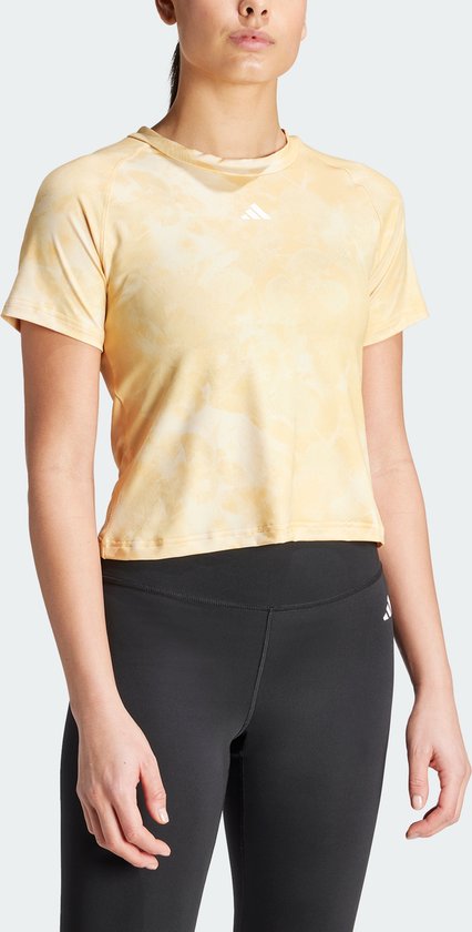 adidas Performance Train Essentials AOP Flower Tie-Dye T-shirt - Dames - Roze- 2XS