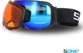 5one® Alpine 9 - Masque de ski avec 2 écrans Objectifs - Blauw et Oranje