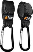 Stroller Hooks by Baby Uma - Three times awarded: MadeForMums and LovedbyParents Awards - Bag Hook for your Shopping Bags - Hook Your Handbag to Your Stroller or Buggy - Black, 2 Pieces