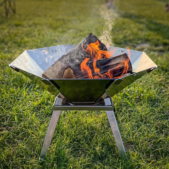 Buiten ronde brandende vuurplaats Vuurschaal voor tuin en terras met BBQ Grillplankverwarming/BBQ/ijskuil met waterdichte hoes (3 in 1 vuurplaats),White