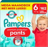 Pampers - Pantalon de Protection Premium - Taille 6 - Mega Boîte Mensuelle - 162 pièces - 15+ KG