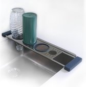 flessenhouder, spoelbakorganizer van roestvrij staal, universele flessendroger voor drinkflessen, babyflessen enz., uittrekbaar, 38-57 cm