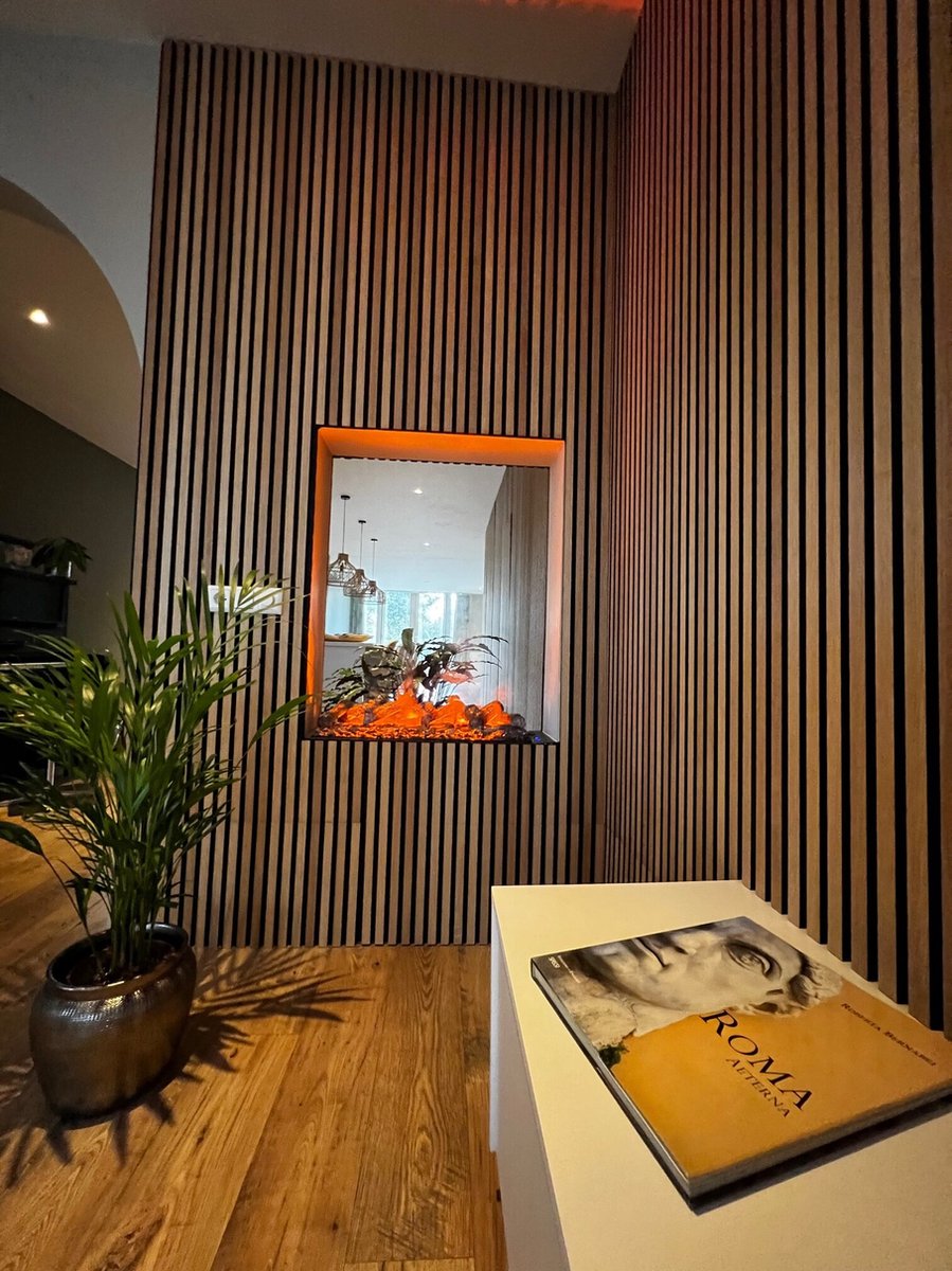 Akoestische wandpanelen - 280 x 60 cm - Rustiek Naturel Eiken - Lattenwand - Akupanel - Wandpaneel