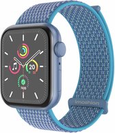 iMoshion Nylon⁺ bandje geschikt geschikt voor Apple Watch Series 1 / 2 / 3 / 4 / 5 / 6 / 7 / 8 / 9 / SE / Ultra (2) - 42 / 44 / 45 / 49 mm - Marine Blue