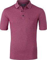 CASA MODA comfort fit poloshirt - donker roze melange - Maat: M