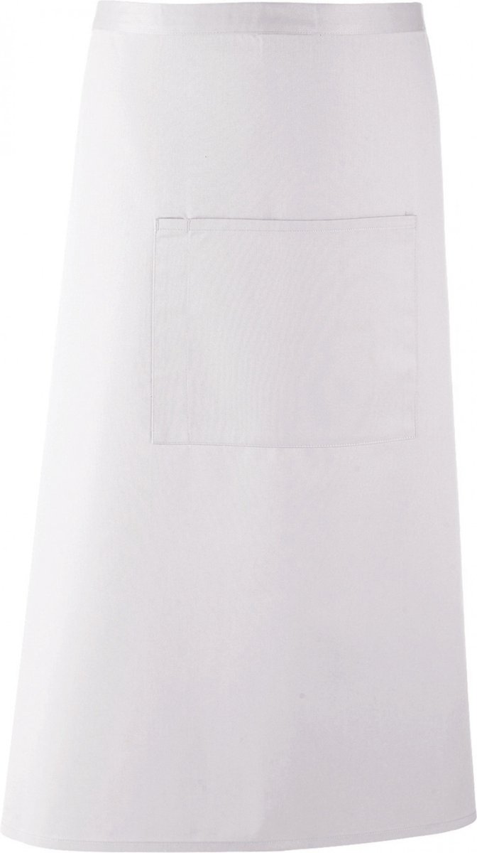 Schort/Tuniek/Werkblouse Unisex One Size Premier White 65% Polyester, 35% Katoen