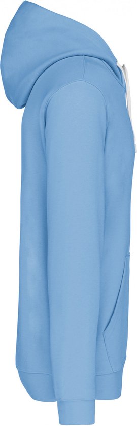 Sweatshirt Heren L Kariban Lange mouw Sky Blue / White 80% Katoen, 20% Polyester