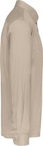 Overhemd Heren 3XL Kariban Lange mouw Beige 65% Polyester, 35% Katoen