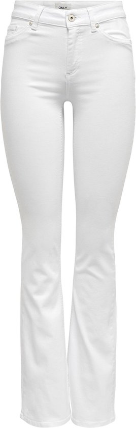 Only Jeans Onlblush Mid Flared Dnm Rea0730 Noo 15313015 White Dames Maat - W34 X L30