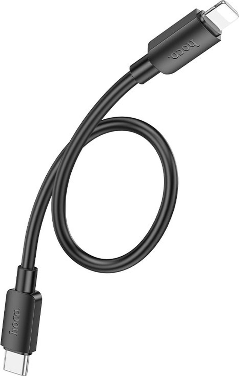 Hoco X96 20W Fast Charge PD USB-C naar Lightning Laadkabel 0.25M Zwart