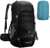 Avoir Avoir®- Ultieme 50L Backpacks-Hiking / Wandel Rugzak van Hoogwaardig Nylonweefsel - Backpack - Inclusief Regenhoes - Comfortabel en Ademend Ontwerp - Duurzaam en Lichtgewicht -Zwart- Bestel nu op Bol.com!