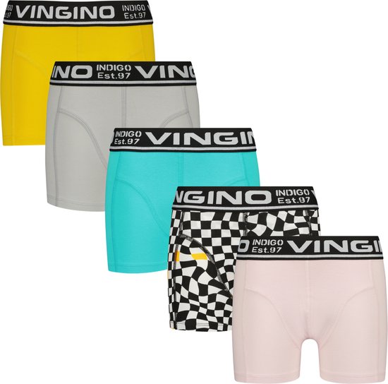 Vingino Boxer-B-SO24 Colors 5 pack Jongens Onderbroek - Multicolor Blue