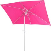 Parasol N23, tuinparasol, 2x3m rechthoekig kantelbaar, polyester/aluminium 4,5kg UV-bescherming 50+ ~ roze