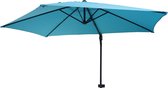 Bol.com Muurparasol Casoria zweefparasol balkonparasol parasol 3m kantelbaar polyester aluminium/staal 9kg ~ turquoise aanbieding
