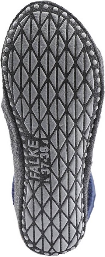 FALKE Cosyshoe Noppen op de zool wol huissokken heren blauw - maat 37-38