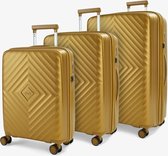 Koffer set 3-delig - Trolley met TSA slot - Dubbel Rits - PP silicone reiskoffer - Rock