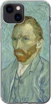 Geschikt voor iPhone 13 mini hoesje - Zelfportret - Vincent van Gogh - Siliconen Telefoonhoesje