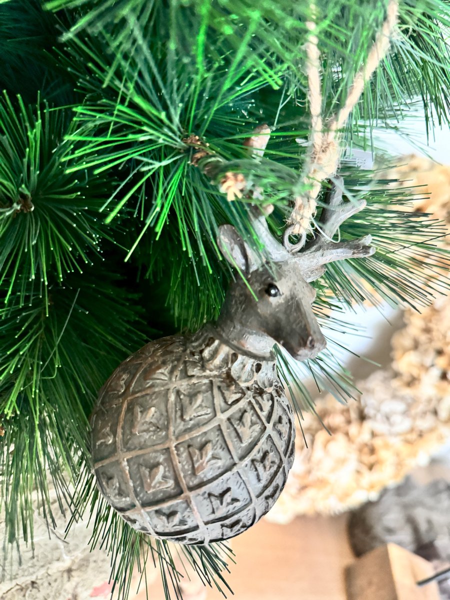 Herten hanger, toefhanger, hert, kerstbal, ornament, herten
