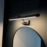 Spiegellamp - Spiegelverlichting - Spiegellampen - Spiegellamp Badkamer - Badkamer Verlichting LED - Zwart - 55 cm