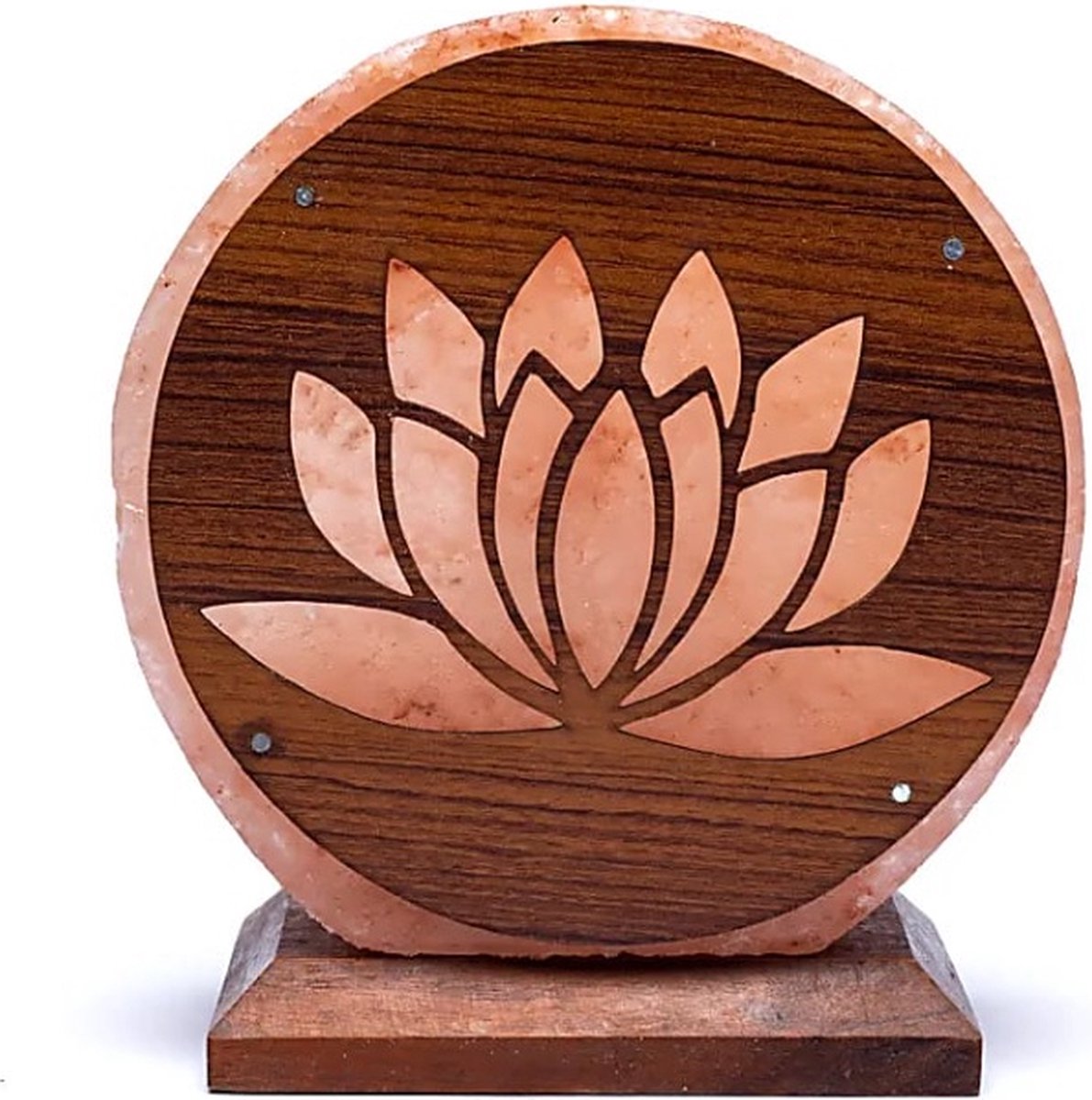 Zoutlamp Lotus met snoer en lamp – ±22 cm x 19 cm x 10 cm