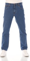 Wrangler Heren Jeans Broeken Texas Stretch regular/straight Fit Blauw 34W / 36L Volwassenen Denim Jeansbroek