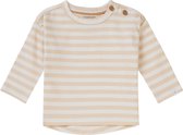 Noppies Unisex Tee Bhisho long sleeve stripe Unisex T-shirt - Biscotti - Maat 56