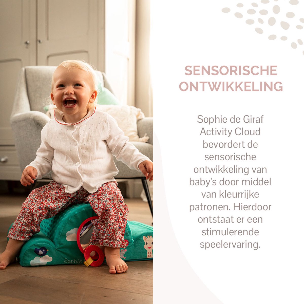 Sophie de Giraf Activity Cloud - Babyspeelgoed - Ontwikkeling en stimulatie voor baby's - Antislip - Vanaf 6 maanden - Meerkleurig — afbeelding 2