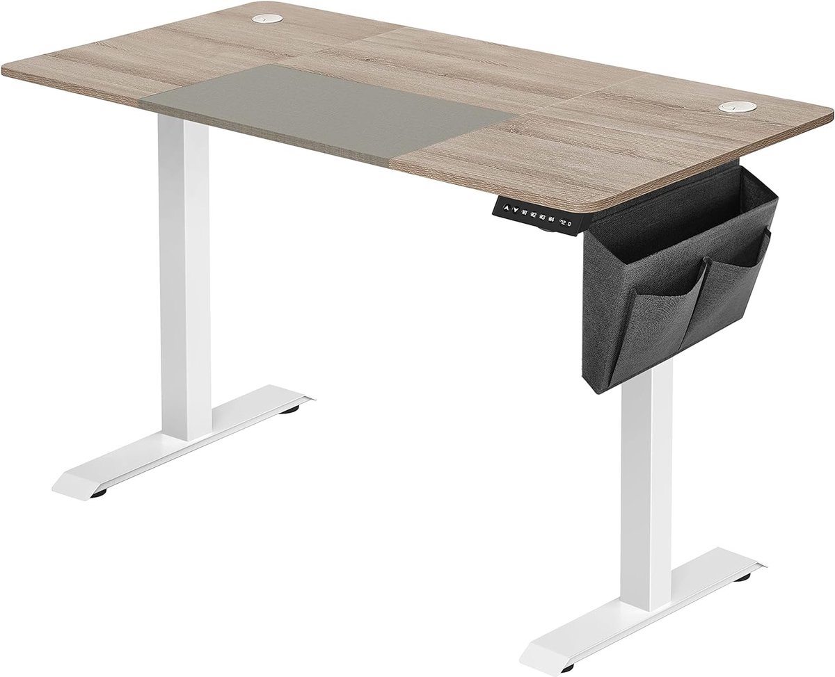Elektrisch Zit Sta Bureau - In Hoogte Verstelbare Tafel - Met Geheugenstand - Werkbureau met Opslag Vakken