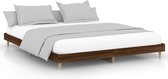 vidaXL - Bedframe - bewerkt - hout - bruin - eikenkleur - 160x200 - cm