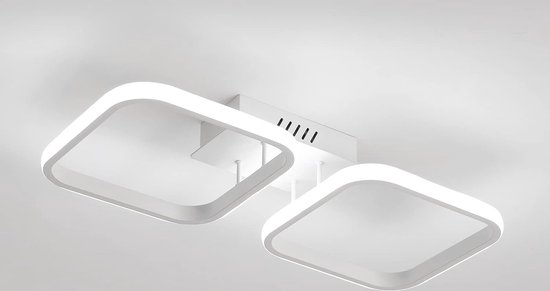 Goeco LED Plafondlamp, 2 Vlammen, Modern Rond Design Plafondlamp, 3000K