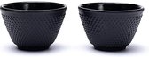 Tetsukyusu - Tasses à thé en fonte 120 ml. - 2 pièces - Tasses à thé émaillées de style japonais