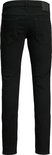 Achterkant van een zwarte, skinny jeans.
