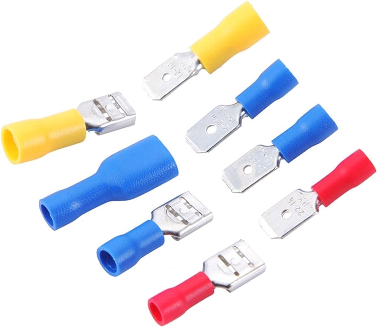 Set van 200 geïsoleerde platte steekhulzen - Elektrische connectoren