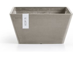 Ecopots Berlin 30 - Taupe - 31,2 x H15,7 cm - Vierkante taupe bloempot / plantenbak