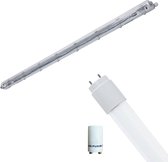 Luminaire Fluorescent LED Etanche avec Tube T8 - Velvalux Strela - 150 cm - Unique - Connectable - Etanchéité IP65 - 22W - Wit Naturel 4200K