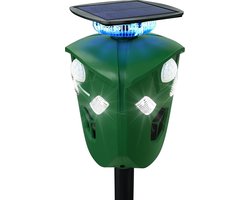 Ultrasone kattenverjager - Dierenverjager - Muizen verjager - Marterverjager outdoor - Afweermiddel voor ongedierte - Kattenschrik - 360º ultrasone dierverjager op zonne-energie - Katten verjagers voor de tuin